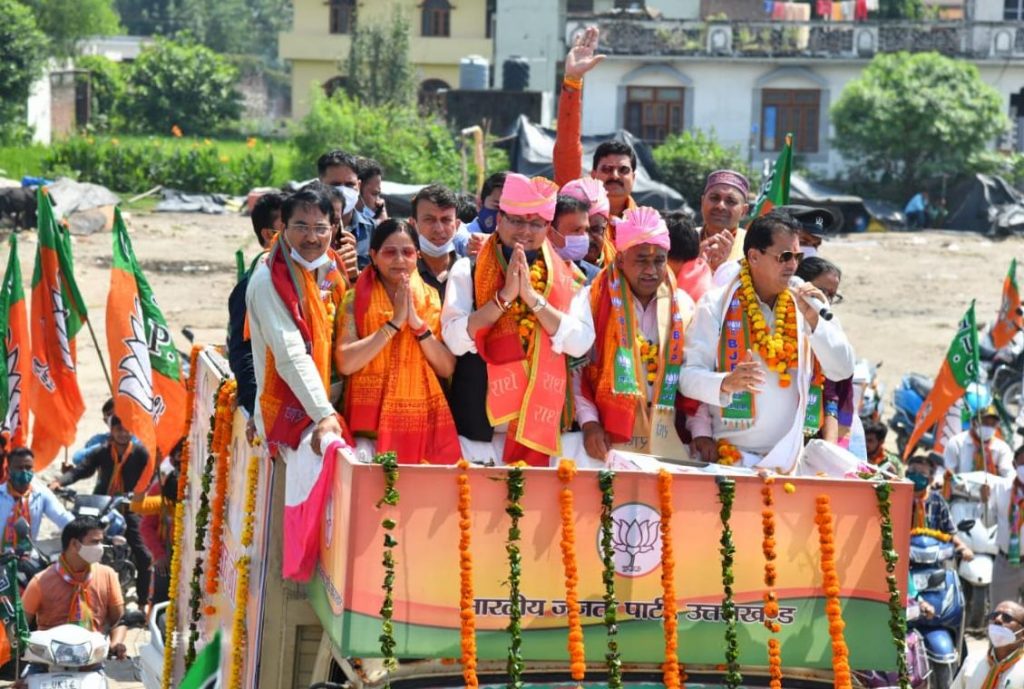 ऋषिकेश में भाजपा की जन-आशीर्वाद रैली, सीएम धामी ने दिया जनता को 12 घोषणाओं का तोहफा
