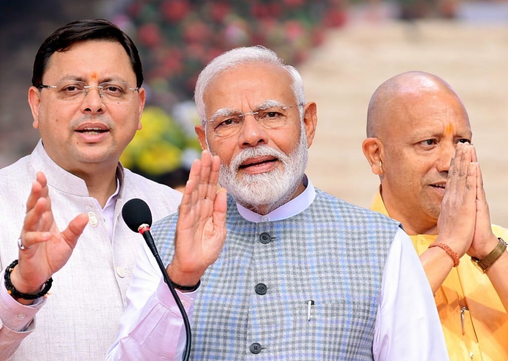अप्रैल में ‘पावर-पैक’ एंट्री: मोदी-योगी संग धामी का शक्ति प्रदर्शन!